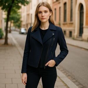 CAbi Chance Navy Moto jacket